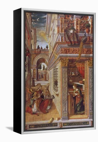 The Annunciation with St. Emidius, 1486-Carlo Crivelli-Framed Premier Image Canvas