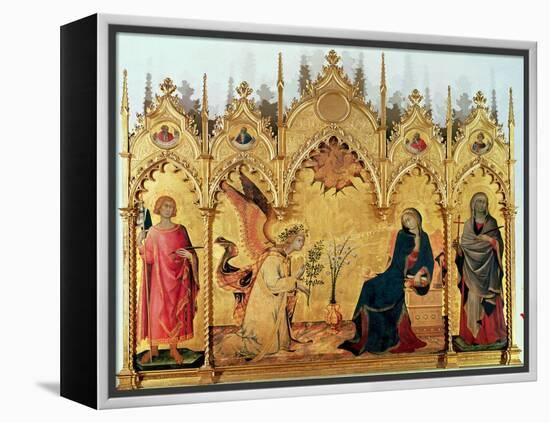 The Annunciation with St. Margaret and St. Asano, 1333-Simone Martini-Framed Premier Image Canvas