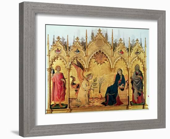 The Annunciation with St. Margaret and St. Asano, 1333-Simone Martini-Framed Giclee Print