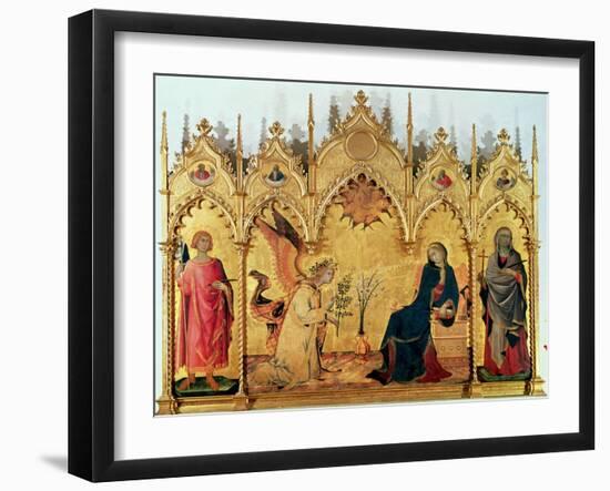 The Annunciation with St. Margaret and St. Asano, 1333-Simone Martini-Framed Giclee Print