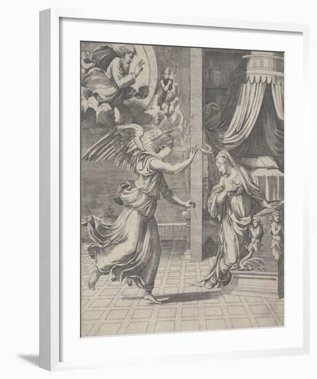 The Annunciation-Raphael-Framed Art Print