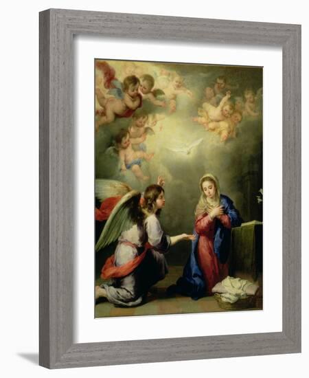 The Annunciation-Bartolome Esteban Murillo-Framed Giclee Print