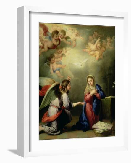 The Annunciation-Bartolome Esteban Murillo-Framed Giclee Print