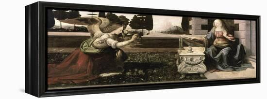 The Annunciation-Leonardo da Vinci-Framed Premier Image Canvas