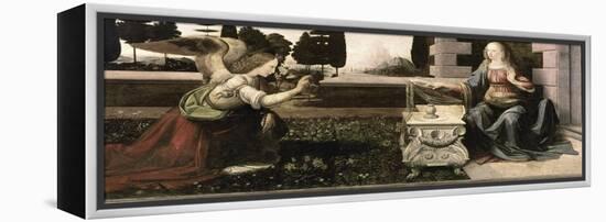 The Annunciation-Leonardo da Vinci-Framed Premier Image Canvas