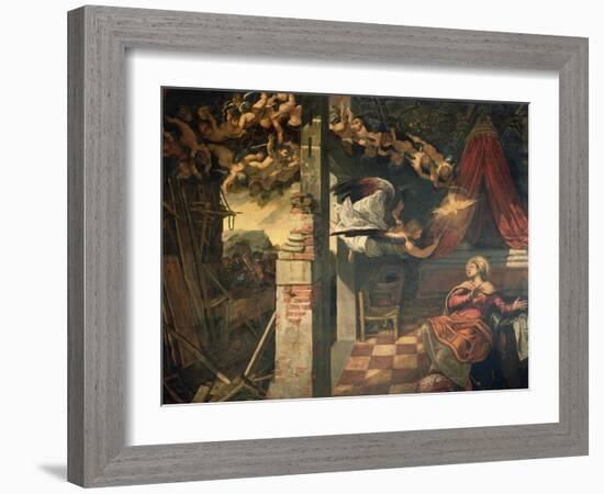 The Annunciation-Jacopo Robusti Tintoretto-Framed Giclee Print