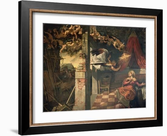 The Annunciation-Jacopo Robusti Tintoretto-Framed Giclee Print