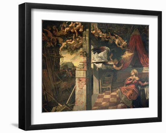 The Annunciation-Jacopo Robusti Tintoretto-Framed Giclee Print