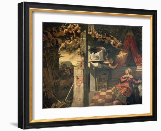 The Annunciation-Jacopo Robusti Tintoretto-Framed Giclee Print