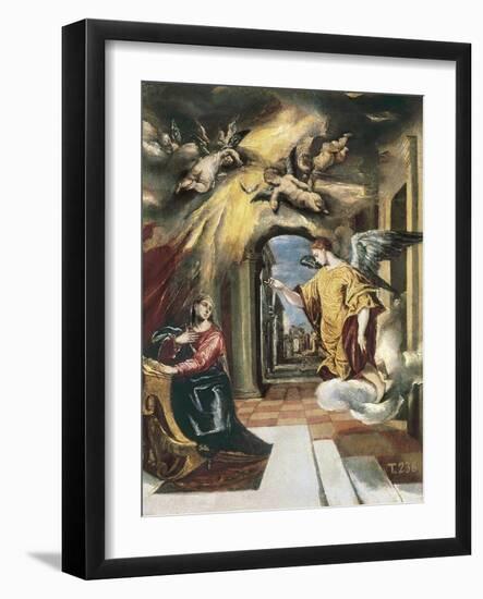 The Annunciation-El Greco-Framed Art Print