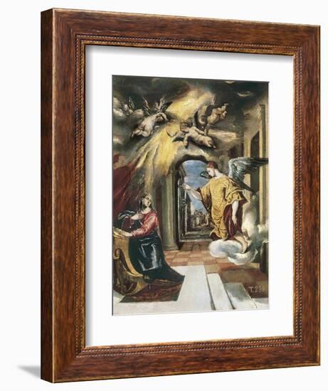 The Annunciation-El Greco-Framed Art Print