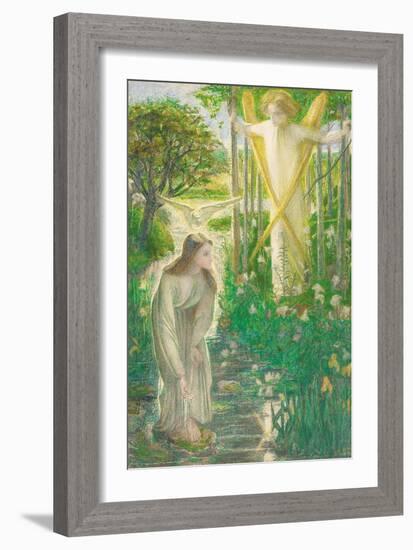 The Annunciation-Dante Gabriel Rossetti-Framed Giclee Print