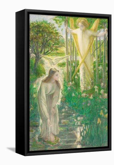The Annunciation-Dante Gabriel Rossetti-Framed Premier Image Canvas