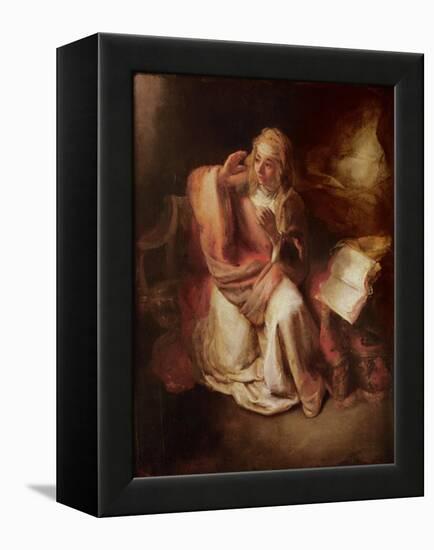The Annunciation-Willem Drost-Framed Premier Image Canvas