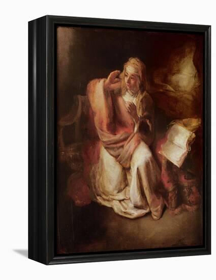 The Annunciation-Willem Drost-Framed Premier Image Canvas