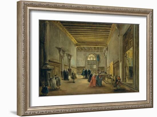 The Antechamber of the Sala del Maggior Consiglio, c.1765-68-Francesco Guardi-Framed Giclee Print