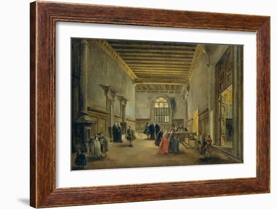 The Antechamber of the Sala del Maggior Consiglio, c.1765-68-Francesco Guardi-Framed Giclee Print