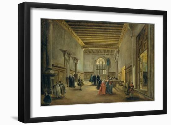 The Antechamber of the Sala del Maggior Consiglio, c.1765-68-Francesco Guardi-Framed Giclee Print