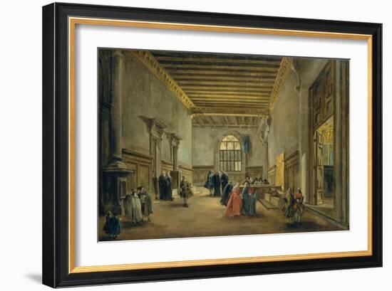 The Antechamber of the Sala del Maggior Consiglio, c.1765-68-Francesco Guardi-Framed Giclee Print