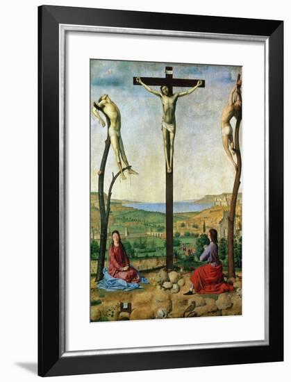 The Antwerp Crucifixion, 1454-1455-Antonello da Messina-Framed Giclee Print