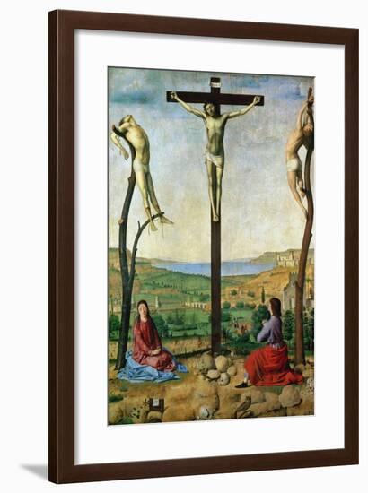 The Antwerp Crucifixion, 1454-1455-Antonello da Messina-Framed Giclee Print