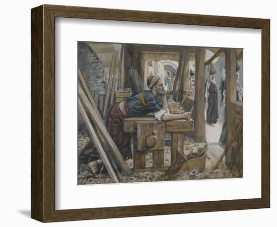 The Anxiety of Saint Joseph from 'The Life of Our Lord Jesus Christ'-James Jacques Joseph Tissot-Framed Giclee Print