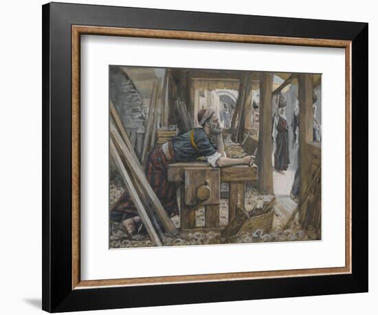 The Anxiety of Saint Joseph from 'The Life of Our Lord Jesus Christ'-James Jacques Joseph Tissot-Framed Giclee Print