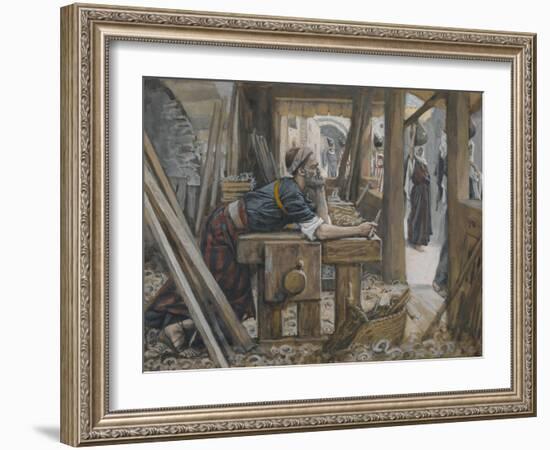 The Anxiety of Saint Joseph from 'The Life of Our Lord Jesus Christ'-James Jacques Joseph Tissot-Framed Giclee Print