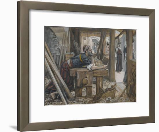 The Anxiety of Saint Joseph from 'The Life of Our Lord Jesus Christ'-James Jacques Joseph Tissot-Framed Giclee Print