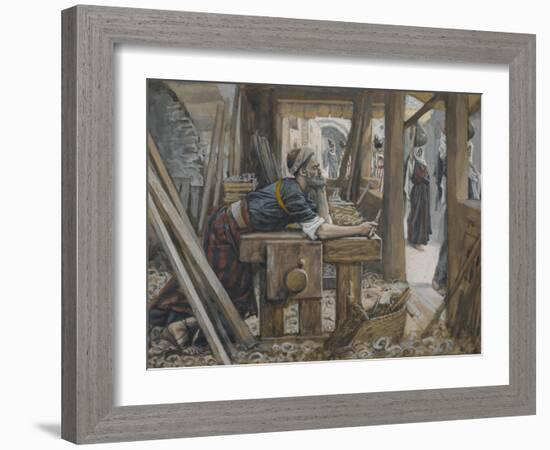 The Anxiety of Saint Joseph from 'The Life of Our Lord Jesus Christ'-James Jacques Joseph Tissot-Framed Giclee Print