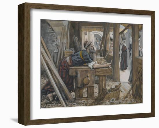 The Anxiety of Saint Joseph from 'The Life of Our Lord Jesus Christ'-James Jacques Joseph Tissot-Framed Giclee Print