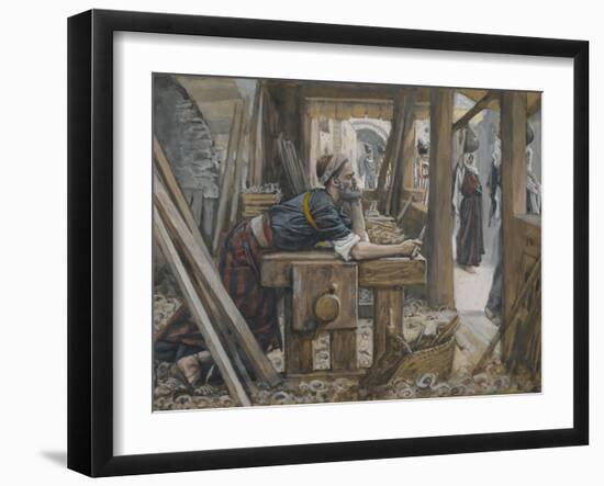 The Anxiety of Saint Joseph from 'The Life of Our Lord Jesus Christ'-James Jacques Joseph Tissot-Framed Giclee Print