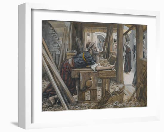 The Anxiety of Saint Joseph from 'The Life of Our Lord Jesus Christ'-James Jacques Joseph Tissot-Framed Giclee Print