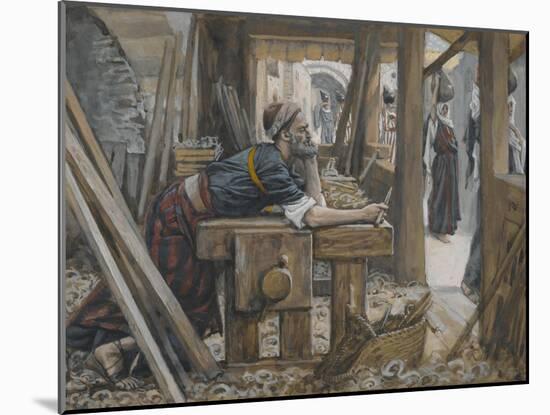 The Anxiety of Saint Joseph from 'The Life of Our Lord Jesus Christ'-James Jacques Joseph Tissot-Mounted Giclee Print