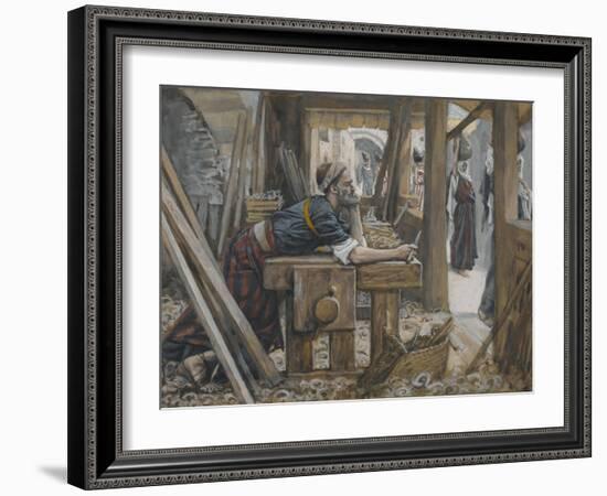 The Anxiety of Saint Joseph from 'The Life of Our Lord Jesus Christ'-James Jacques Joseph Tissot-Framed Giclee Print