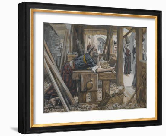 The Anxiety of Saint Joseph from 'The Life of Our Lord Jesus Christ'-James Jacques Joseph Tissot-Framed Giclee Print