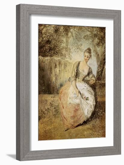 The Anxious Lover-Jean Antoine Watteau-Framed Giclee Print