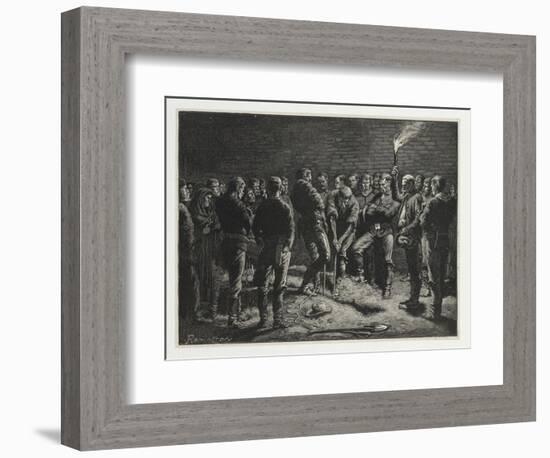 The Apache Campaign--Burial of Hatfield's Men, from Harpers Weekly, Pub. 1886 (Engraving)-Frederic Remington-Framed Giclee Print