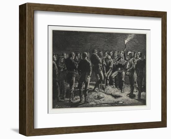 The Apache Campaign--Burial of Hatfield's Men, from Harpers Weekly, Pub. 1886 (Engraving)-Frederic Remington-Framed Giclee Print