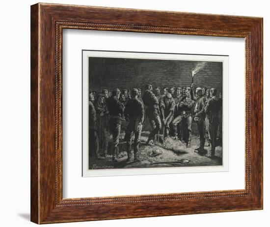 The Apache Campaign--Burial of Hatfield's Men, from Harpers Weekly, Pub. 1886 (Engraving)-Frederic Remington-Framed Giclee Print