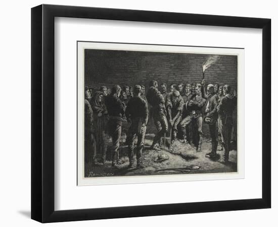 The Apache Campaign--Burial of Hatfield's Men, from Harpers Weekly, Pub. 1886 (Engraving)-Frederic Remington-Framed Giclee Print
