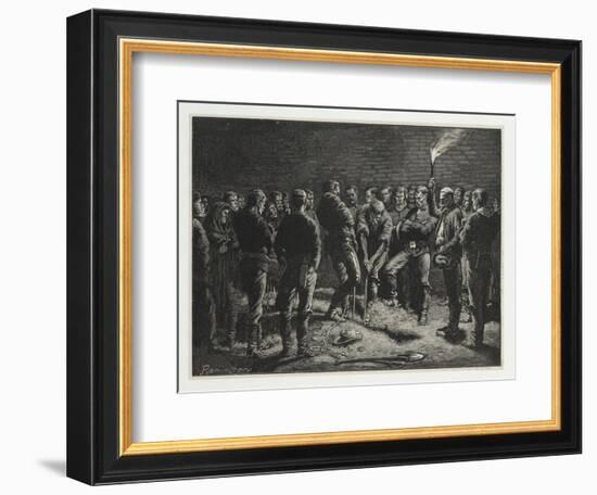 The Apache Campaign--Burial of Hatfield's Men, from Harpers Weekly, Pub. 1886 (Engraving)-Frederic Remington-Framed Giclee Print