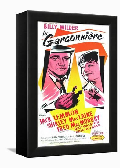 The Apartment, French Movie Poster, 1960-null-Framed Stretched Canvas