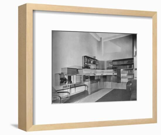 'The apartment of Ben Herzberg, New York. Designed by Howe and Lescaze', 1933-Unknown-Framed Photographic Print