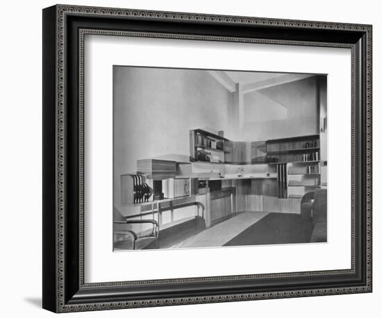 'The apartment of Ben Herzberg, New York. Designed by Howe and Lescaze', 1933-Unknown-Framed Photographic Print