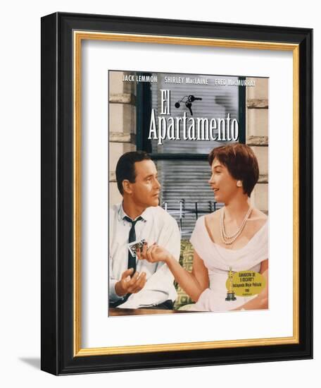 The Apartment, Spanish Movie Poster, 1960-null-Framed Premium Giclee Print