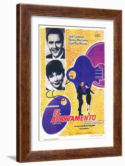 The Apartment, Spanish Movie Poster, 1960-null-Framed Premium Giclee Print