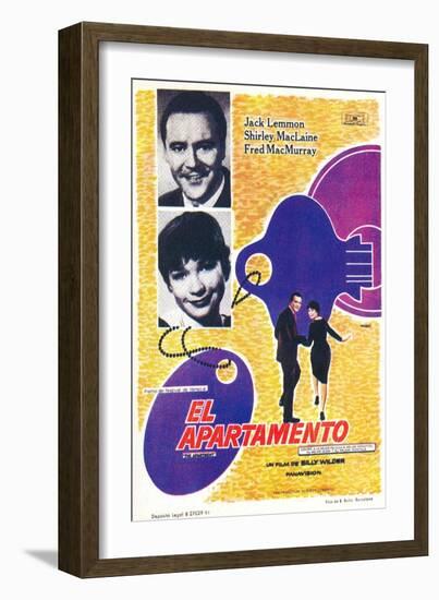 The Apartment, Spanish Movie Poster, 1960-null-Framed Art Print