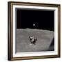 The Apollo 11 Lunar Module Ascending from Moon's Surface, July 20, 1969-null-Framed Photo