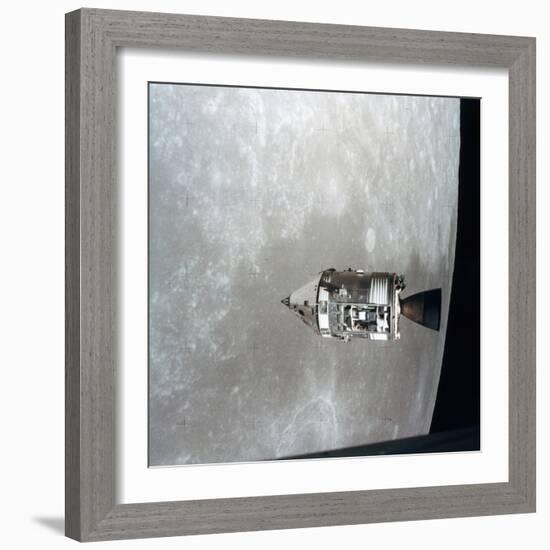 The Apollo 15 Command and Service Modules in Lunar Orbit, 1971-null-Framed Photographic Print